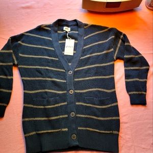 Pact Black Fisherman Button Front Cardigan